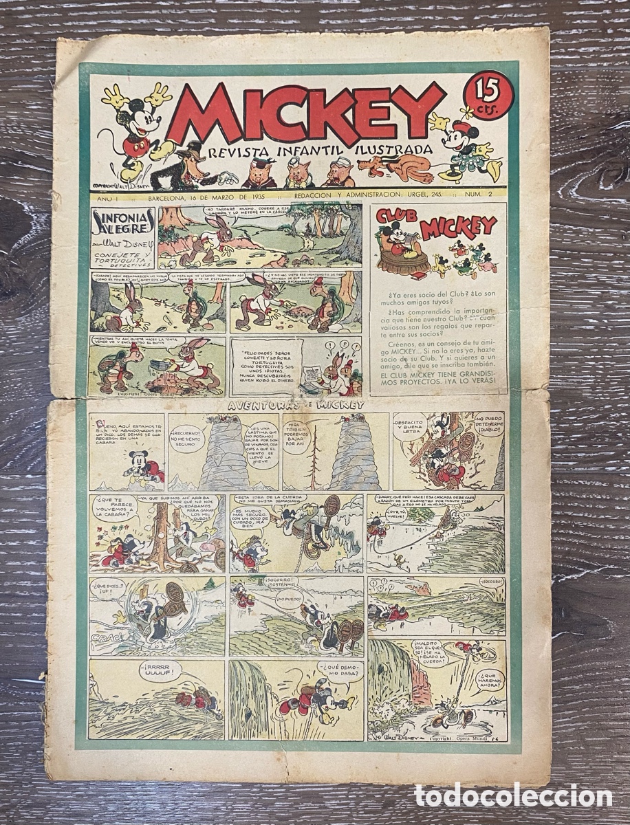 Giornalini: Revista Infantil Mickey A&ntilde;o 1 num. 2