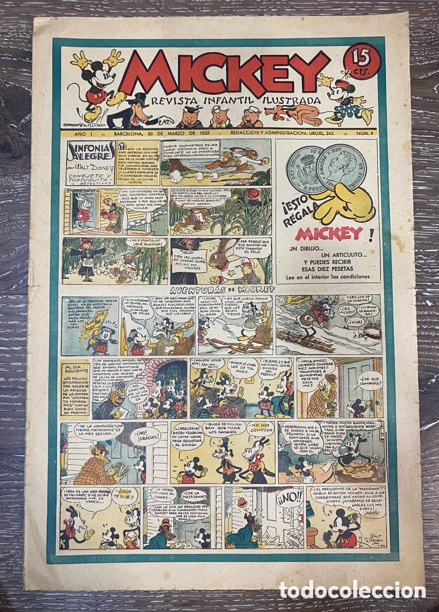 BDs: Revista Infantil Mickey A&ntilde;o 1 num.4