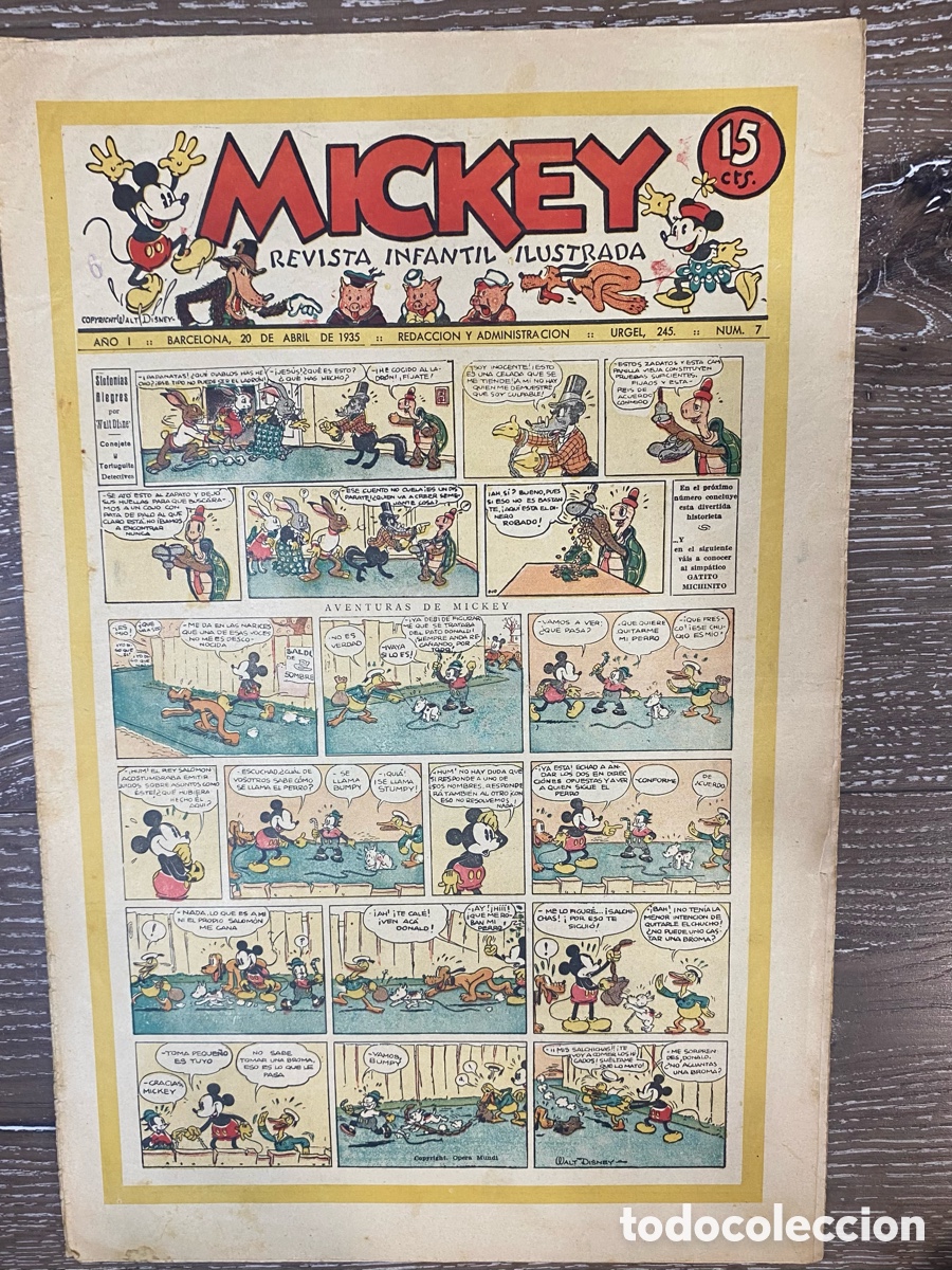 Tebeos: Revista Infantil Mickey A&ntilde;o 1 num.7 - Foto 1