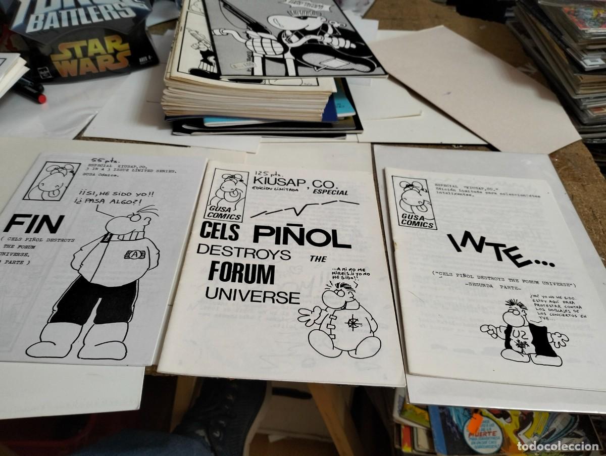 Tebeos: CELS PI&Ntilde;OLN DESTROYS FORUM UNIVERSE ( COMPLETA 3 N&Uacute;MEROS)# 1 y 3 firmados con sketch CELS PI&Ntilde;OL.