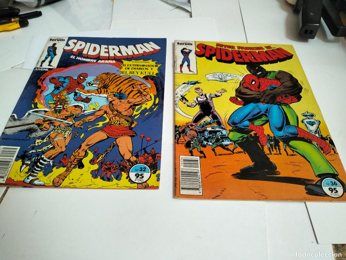 Tebeos: SPIDERMAN vol. 1 ns.# 32. y 36 ( lote 2 n&uacute;meros) FORUM - Foto 1