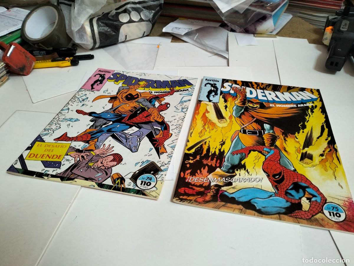 Tebeos: SPIDERMAN vol. 1 ns.# 74 y 75 . ( lote 2 n&uacute;meros) FORUM