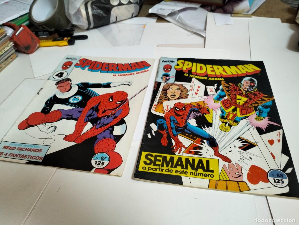Tebeos: SPIDERMAN vol. 1 ns.# 87 y 88 . ( lote 2 n&uacute;meros) FORUM
