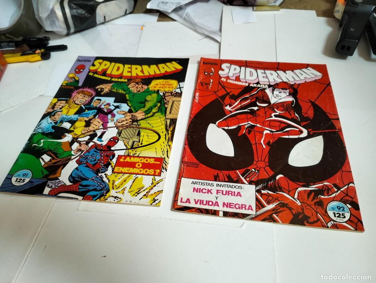 Tebeos: SPIDERMAN vol. 1 ns.# 91 y 92 . ( lote 2 n&uacute;meros) FORUM
