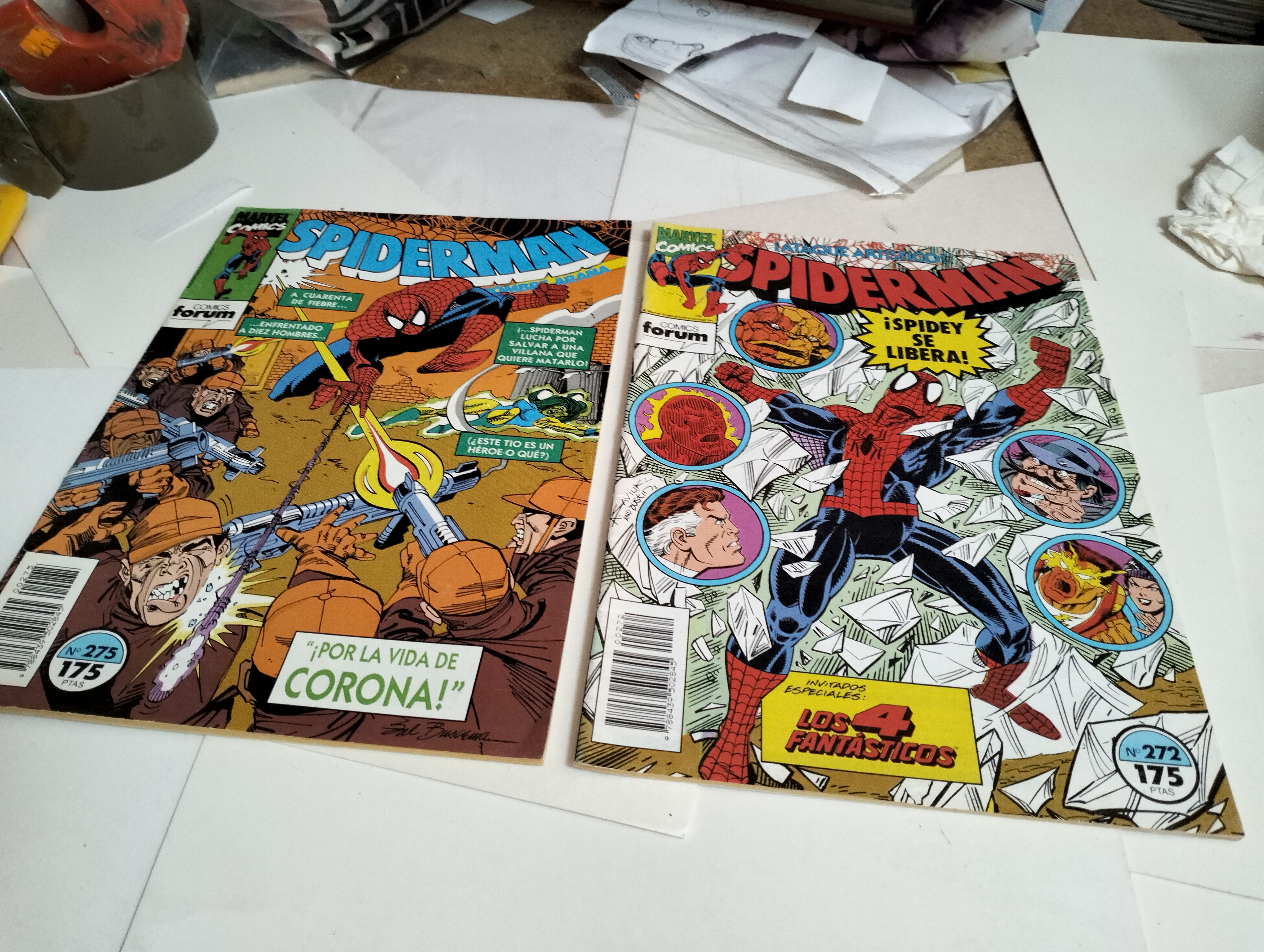 Tebeos: SPIDERMAN vol. 1 ns.# 272, 275 . ( lote 2 n&uacute;meros). FORUM
