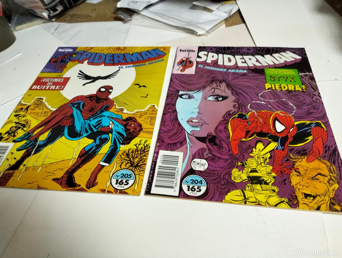 Tebeos: SPIDERMAN vol. 1 ns.# 204, 205 . . ( lote 2 n&uacute;meros). FORUM