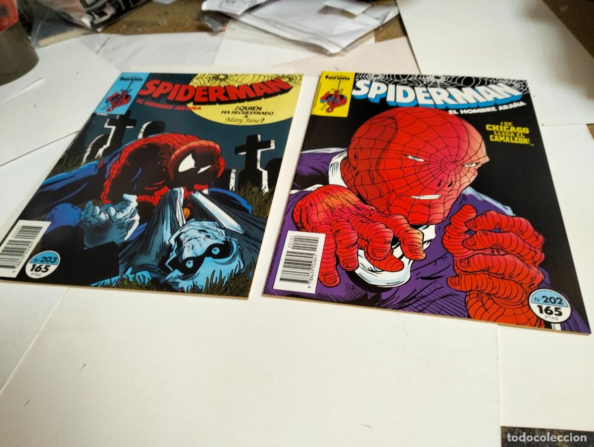 Tebeos: SPIDERMAN vol. 1 ns.# 202, 203 . . ( lote 2 n&uacute;meros). FORUM