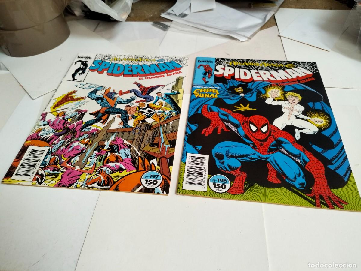 Tebeos: SPIDERMAN vol. 1 ns.# 196, 197 . . ( lote 2 n&uacute;meros). FORUM