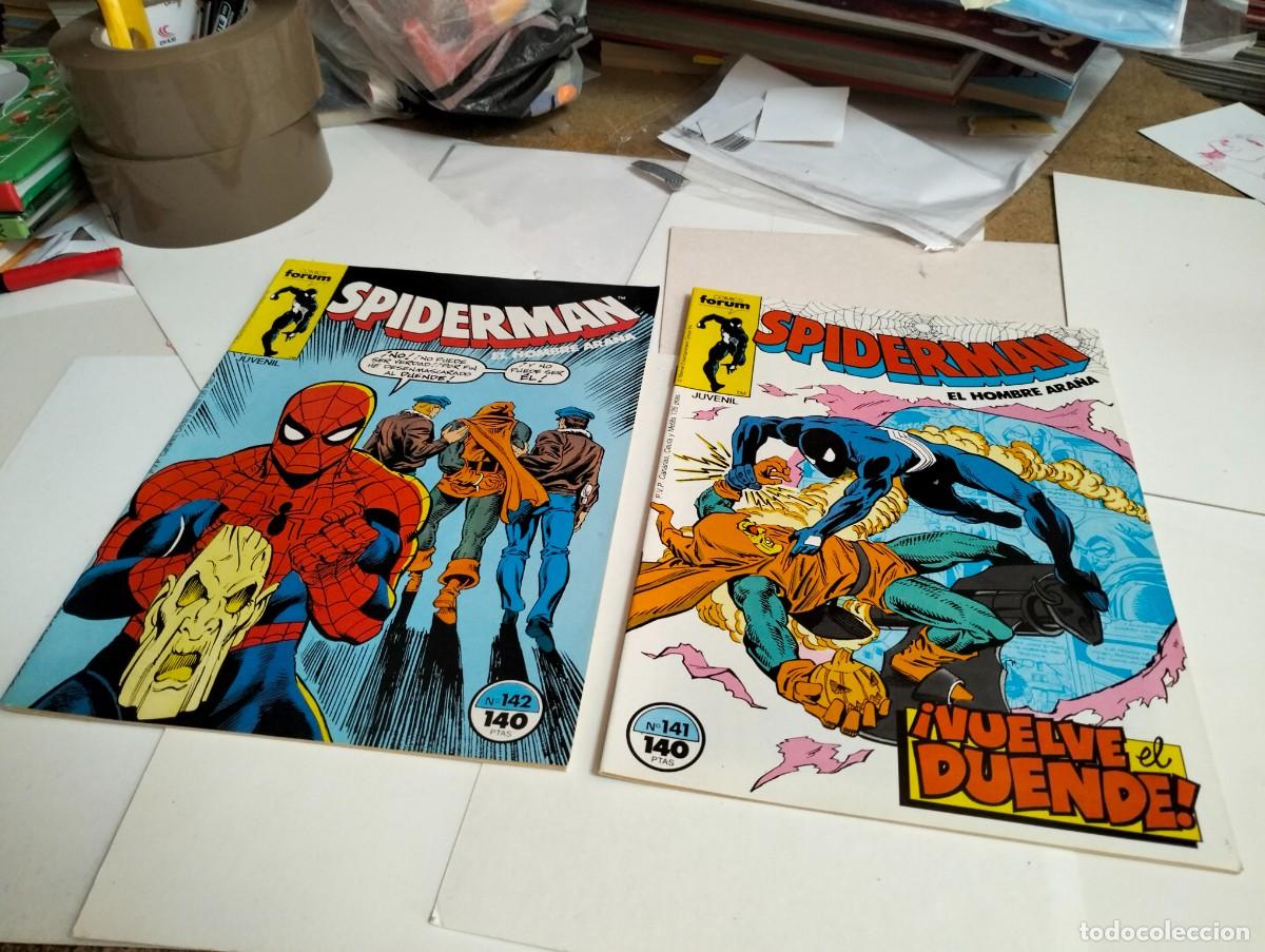 Tebeos: SPIDERMAN vol. 1 ns.# 141 , 142 . . ( lote 2 n&uacute;meros). FORUM