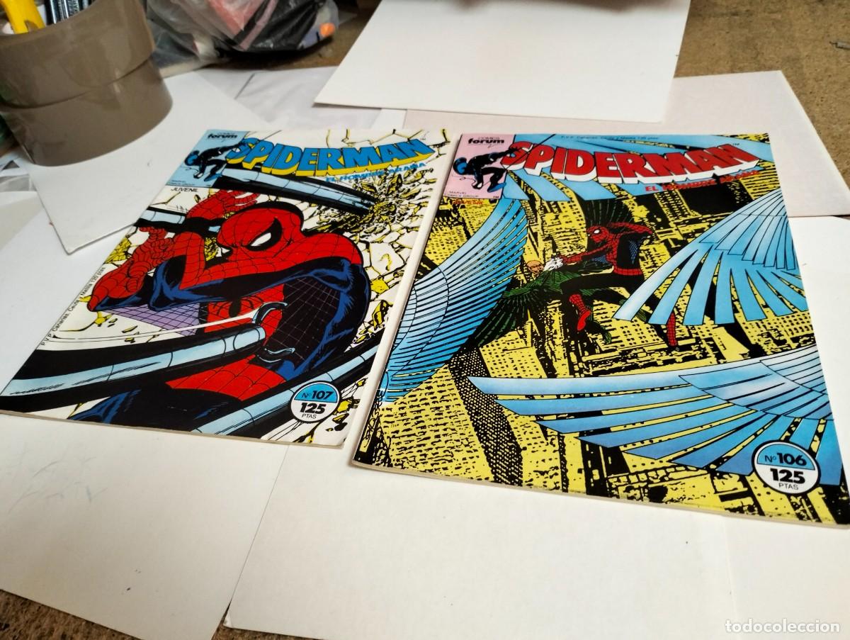 Tebeos: SPIDERMAN vol. 1 ns.# 106 , 107 . . ( lote 2 n&uacute;meros). FORUM