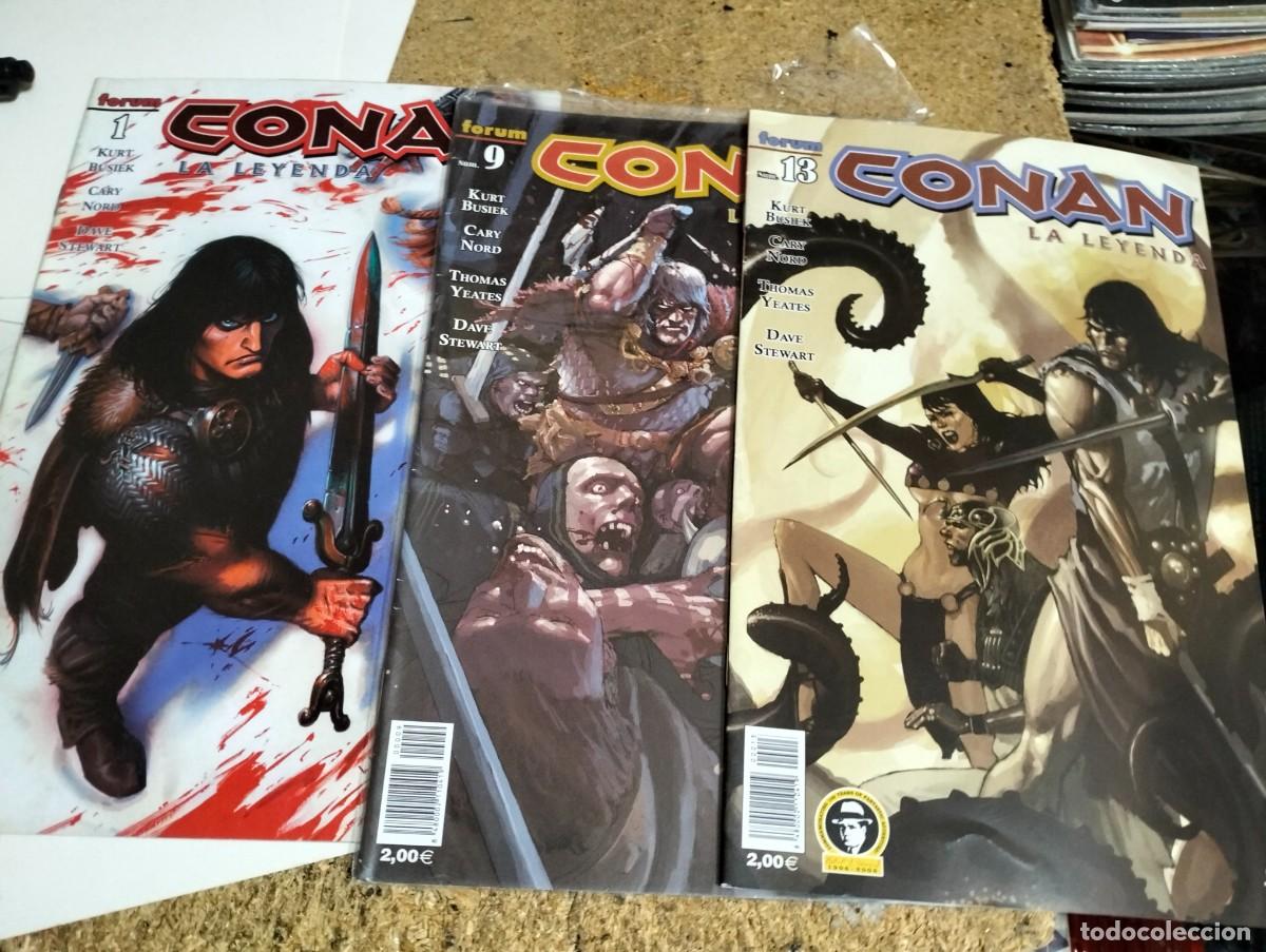 Livros de Banda Desenhada: CONAN LA LEYENDA n. . 1. 9. 13. LOTE NUMEROS ) FORUM.