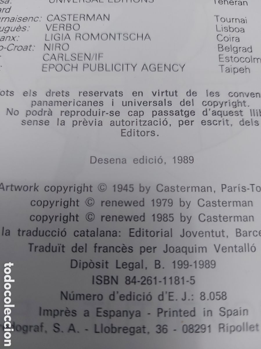 Tebeos: TINTIN LORELLA ESCAPSADA any 1989 - Foto 2