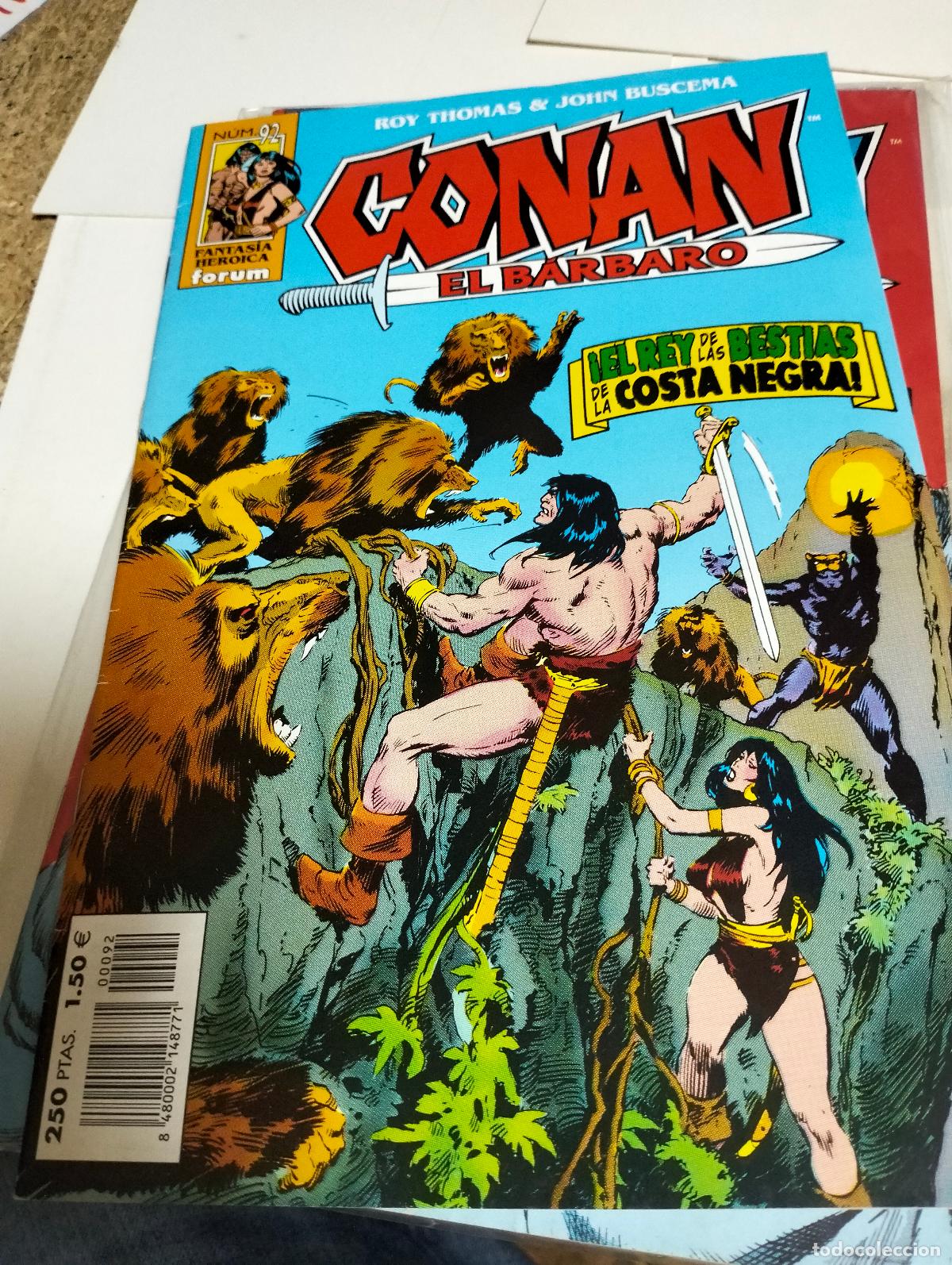 Tebeos: CONAN el B&Aacute;RBARO # 58, 80, 92 ( LOTE 3 N&Uacute;MEROS) FORUM. - Foto 2
