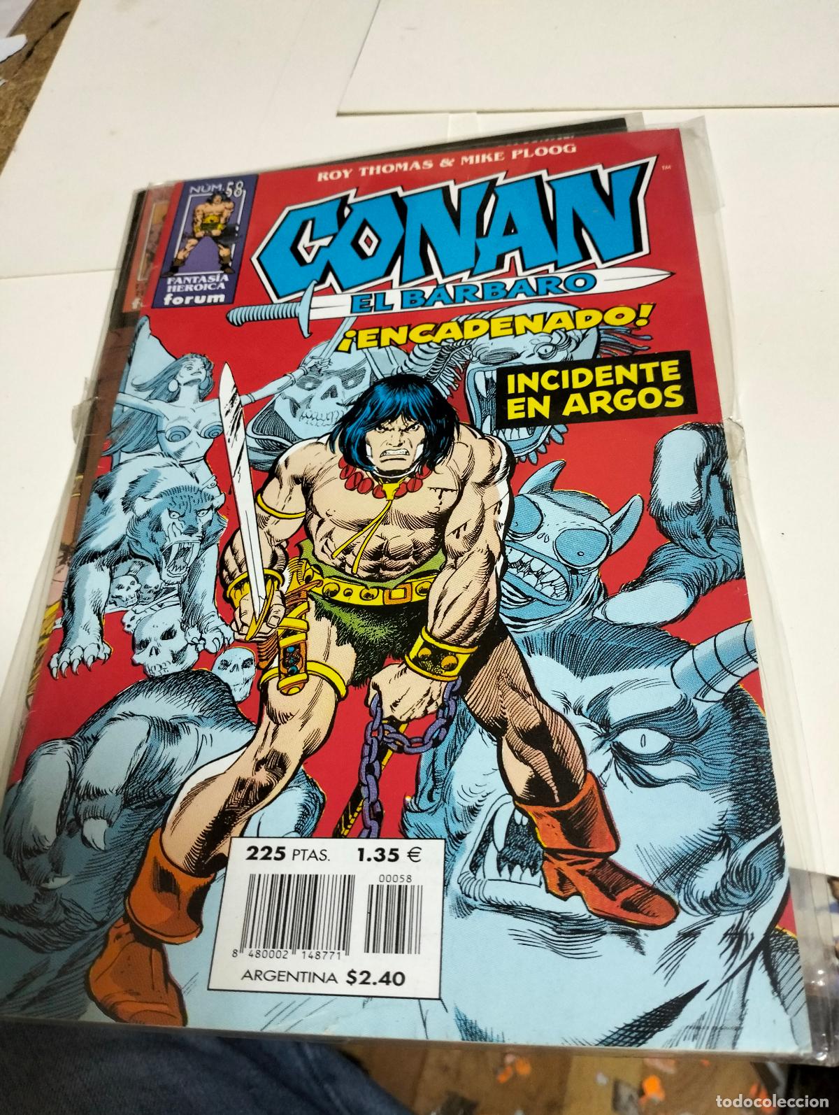 Tebeos: CONAN el B&Aacute;RBARO # 58, 80, 92 ( LOTE 3 N&Uacute;MEROS) FORUM. - Foto 3