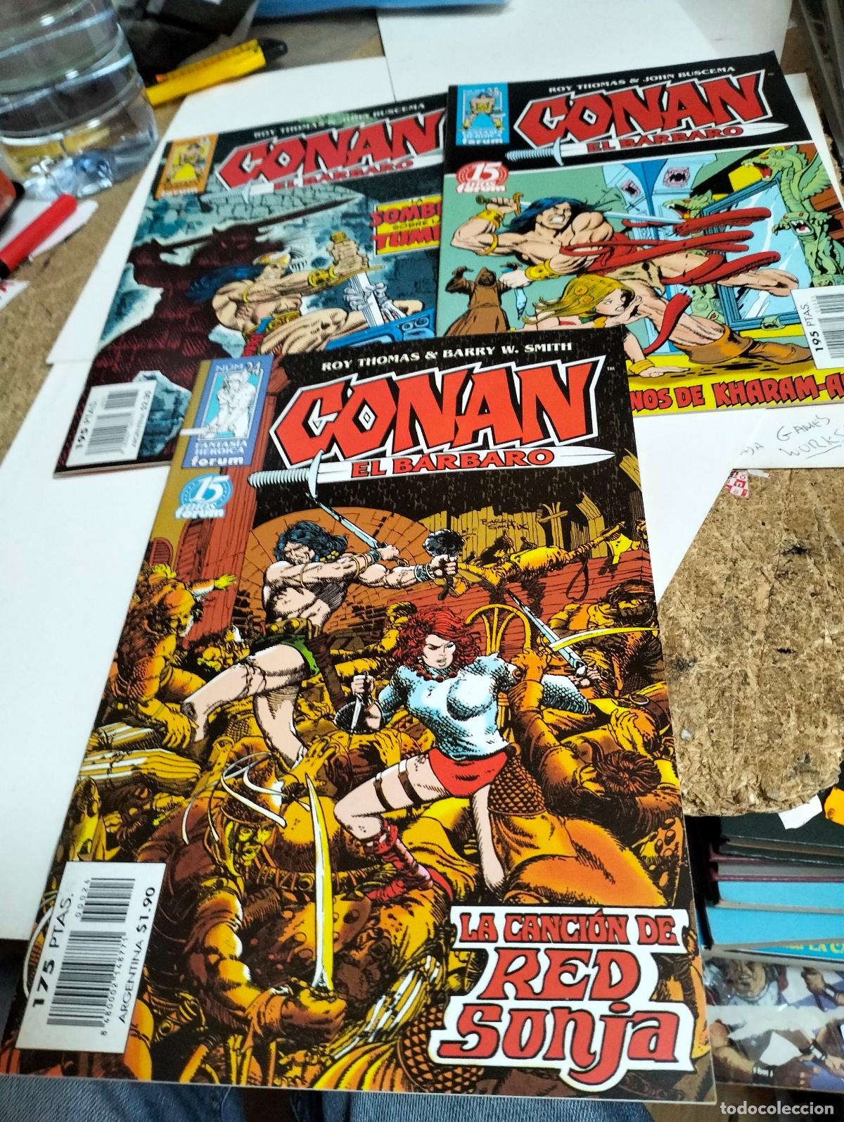 Tebeos: CONAN el B&Aacute;RBARO #. 24, 25, 31 ( LOTE 3 N&Uacute;MEROS) FORUM.