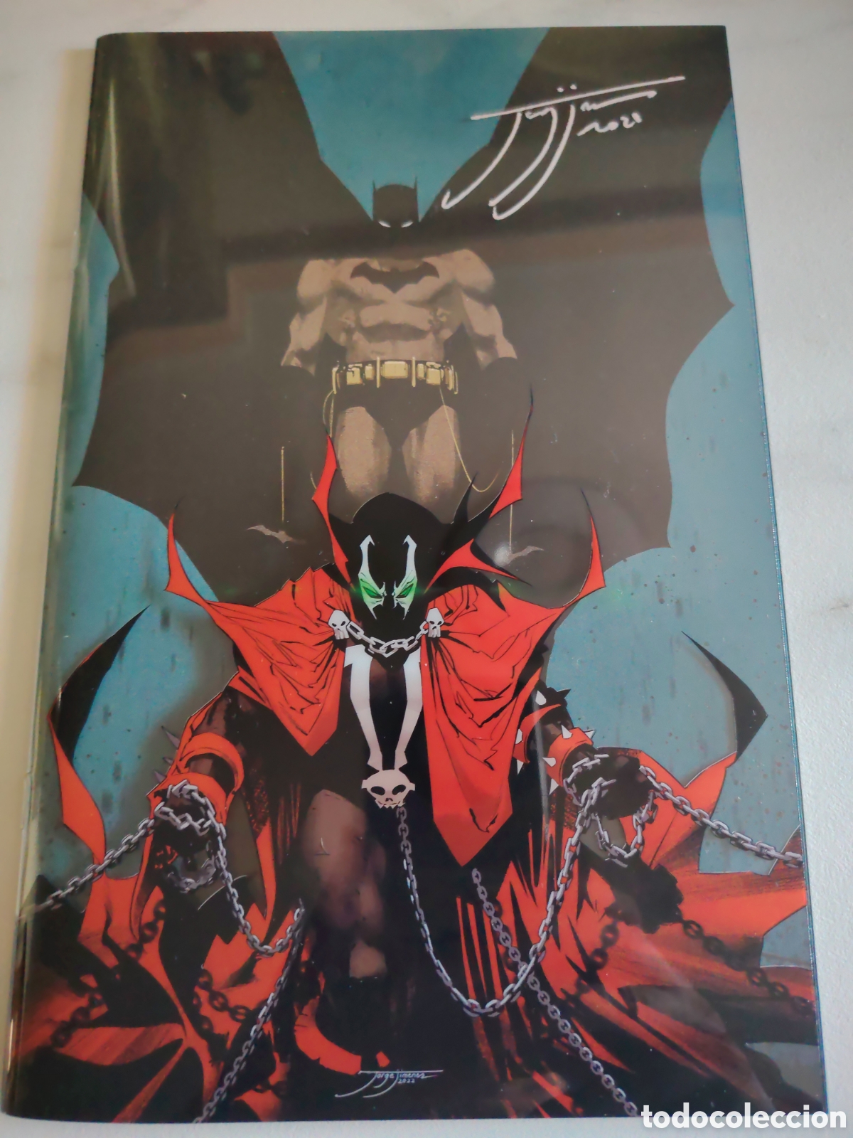 Tebeos: Cover variant, de Sapawn y Batman, firmado a mano por Jorge Jim&eacute;nez