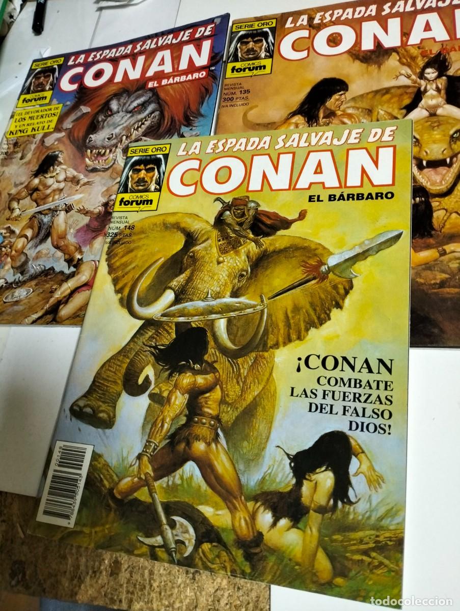 Tebeos: LA ESPADA SALVAJE DE CONAN 1&deg; EDICI&Oacute;N #. 132, 135, 148 ( LOTE 3 N&Uacute;MEROS) PLANETA