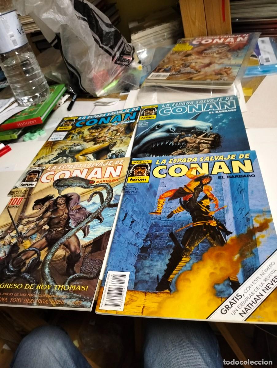 Tebeos: LA ESPADA SALVAJE DE CONAN 1&deg; EDICI&Oacute;N #. 125, 127, 128, 129 ( LOTE 4 N&Uacute;MEROS) PLANETA