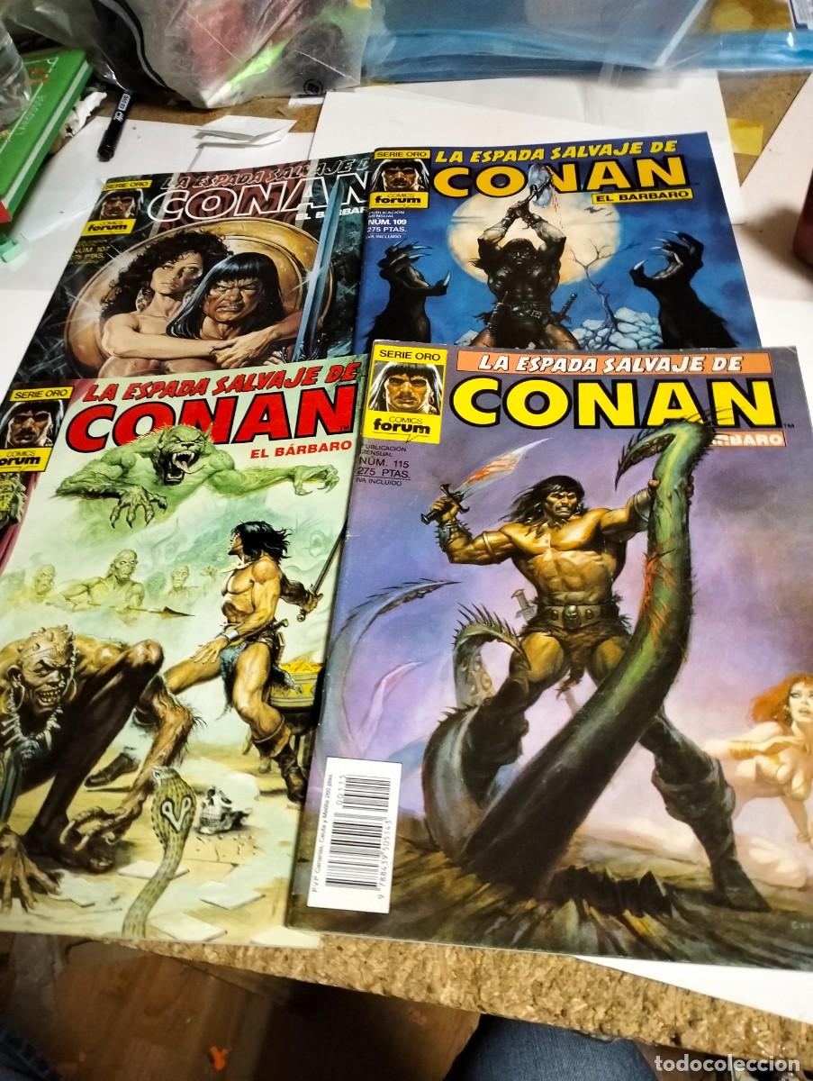 Comics: LA ESPADA SALVAJE DE CONAN 1&deg; EDICI&Oacute;N #. 107, 109, 113, 115. ( LOTE 4 N&Uacute;MEROS) PLANETA