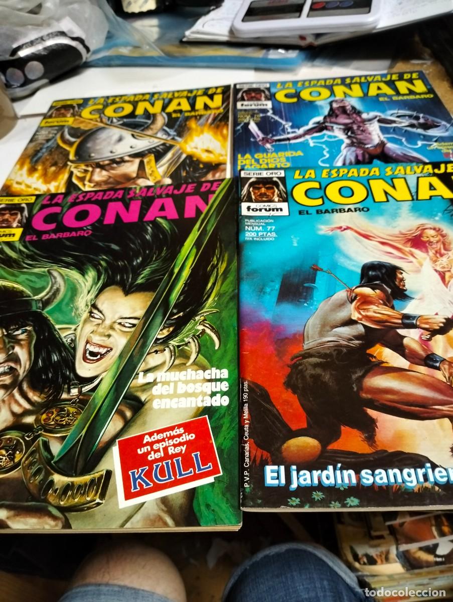 Tebeos: LA ESPADA SALVAJE DE CONAN... 1&deg; EDICI&Oacute;N #. 75 , 76, 77, 78 ( LOTE 4. N&Uacute;MEROS) PLANETA