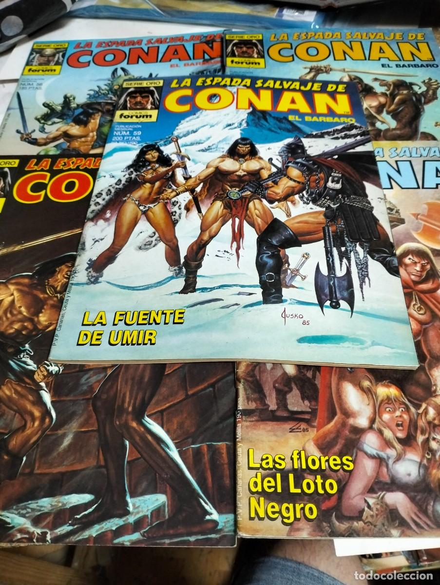 Giornalini: LA ESPADA SALVAJE DE CONAN... 1&deg; EDICI&Oacute;N #. 56, 57 ,58 ,59 ,60 ( LOTE 5. N&Uacute;MEROS) PLANETA