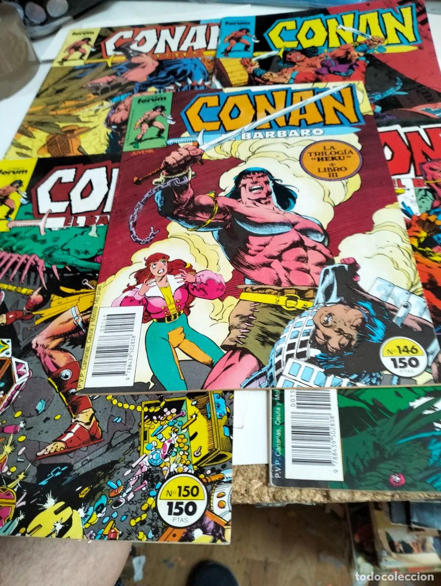 Tebeos: CONAN el B&Aacute;RBARO.. Vol. 1 .. # 146, 150, 151, 153, 154 ( lote 5 n&uacute;meros ) FORUM