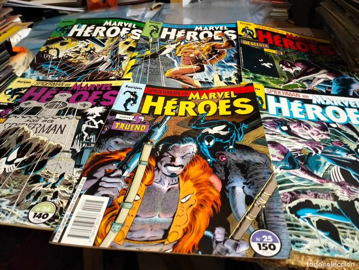 Tebeos: MARVEL H&Eacute;ROES # 21, 22, 23, 24, 25, 26 ... SPIDERMAN / KRAVEN ( COMPLETA 6 N&Uacute;MEROS) FORUM