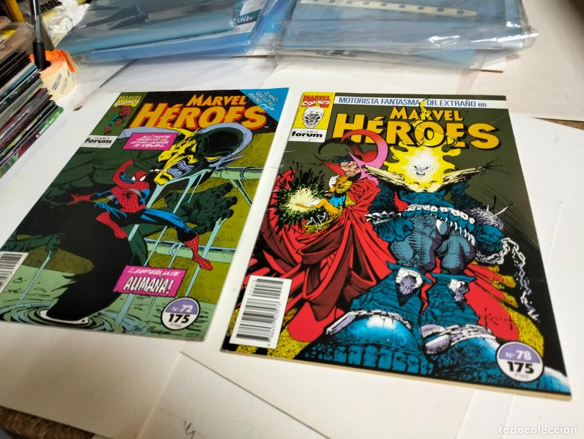 Tebeos: MARVEL H&Eacute;ROES # 72 y 78 ( LOTE 2 N&Uacute;MEROS) FORUM