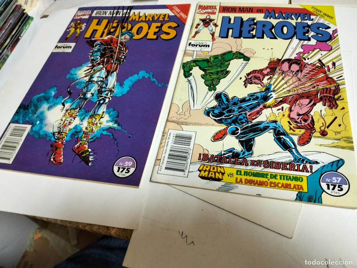 Tebeos: MARVEL H&Eacute;ROES # 59 y 57 ( LOTE 2 N&Uacute;MEROS) FORUM