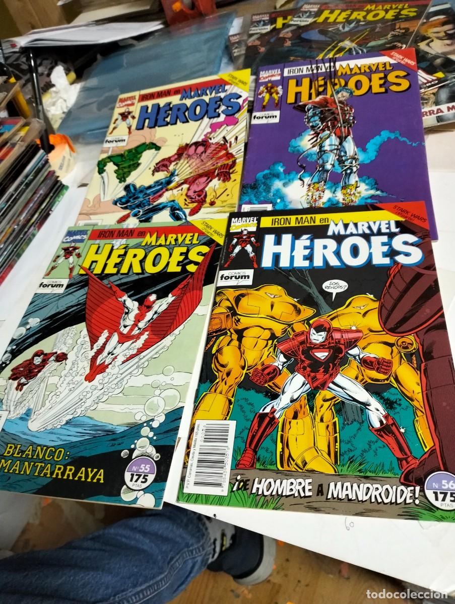 Tebeos: MARVEL H&Eacute;ROES # 55, 56, 57, 59 la guerra de las Armaduras ( LOTE 4 N&Uacute;MEROS) FORUM