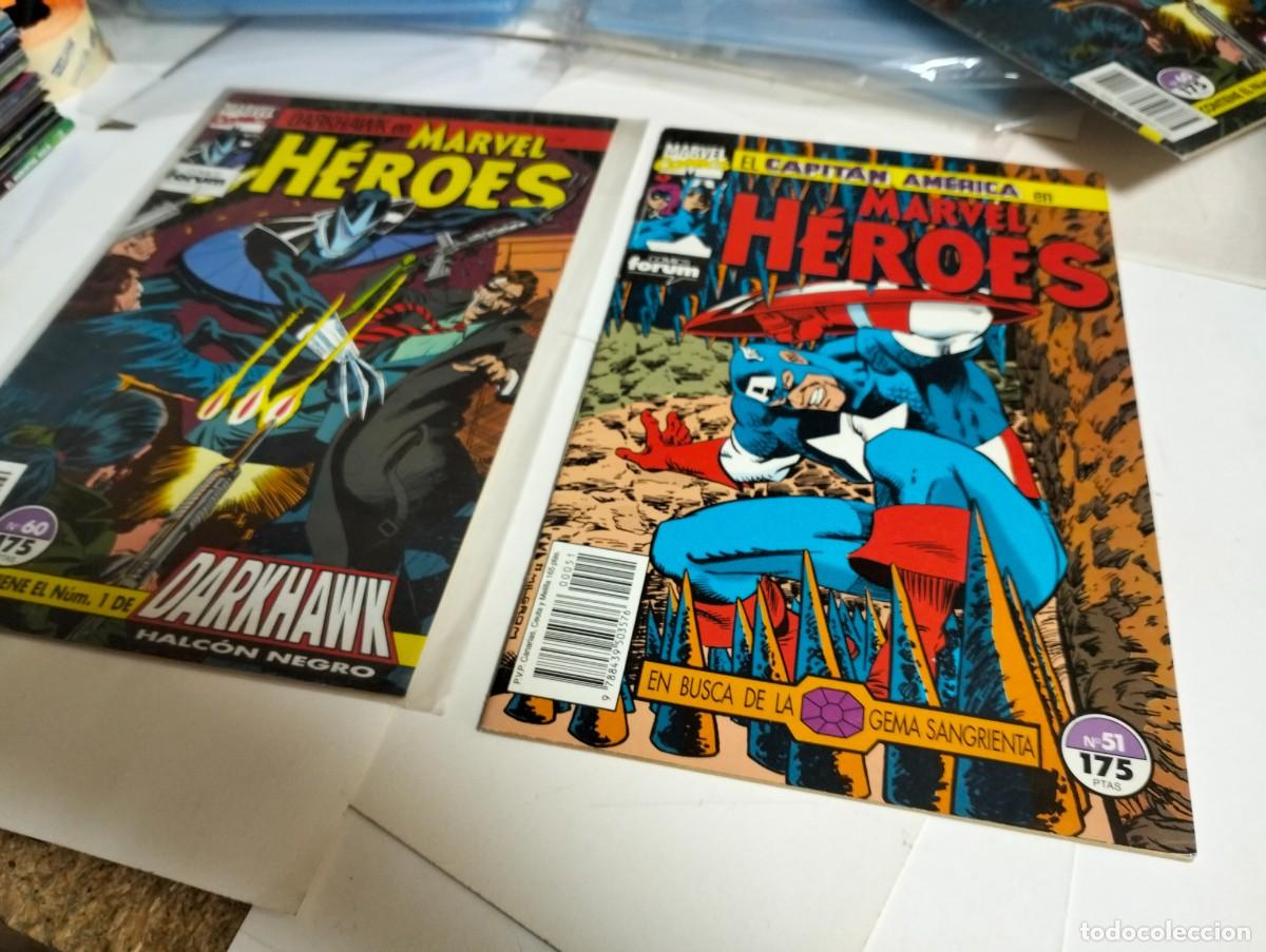 Tebeos: MARVEL H&Eacute;ROES # 60 y 51 ( LOTE 2. N&Uacute;MEROS) FORUM