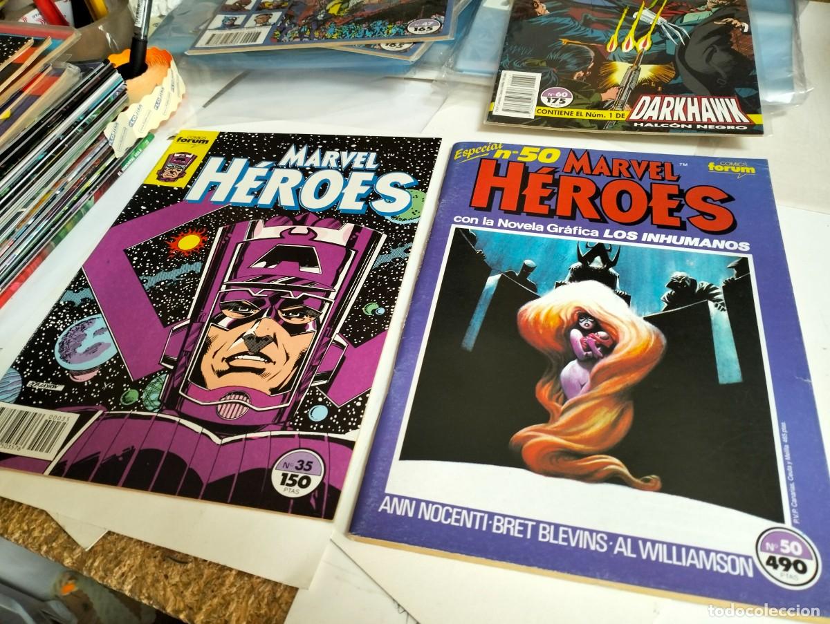 Tebeos: MARVEL H&Eacute;ROES # 35 y 50 ( LOTE 2 N&Uacute;MEROS) FORUM