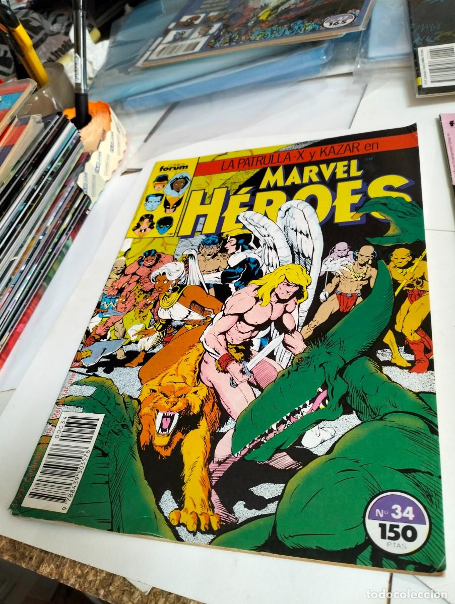 Tebeos: MARVEL H&Eacute;ROES # 32 y 34 ( LOTE 2 N&Uacute;MEROS) FORUM - Foto 2