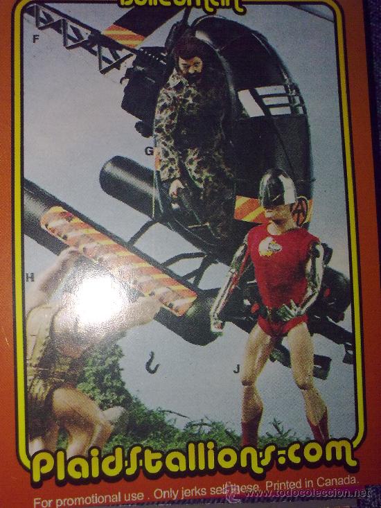 Cartas Colecion&aacute;veis: Tarjeta coleccionable Plaidstallions-17- bulletman.Ficha en ingl&eacute;s. Hecho en Canad&aacute;