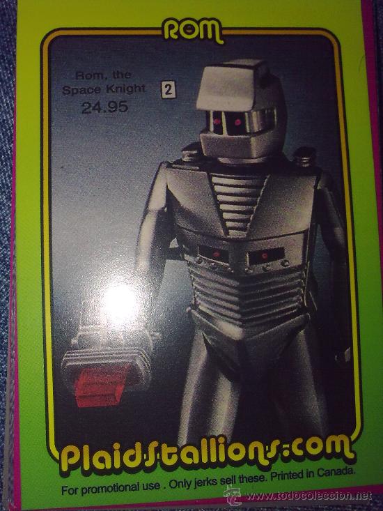Cartas Colecion&aacute;veis: Tarjeta coleccionable Plaidstallions-23- ROM -Ficha en ingl&eacute;s. Hecho en Canad&aacute;