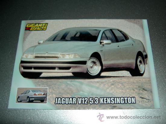 Trading Cards: CARD COCHE AUTO JAGUAR V12 5.3 KENSINGTON N&ordm; 279 COLECCION DREAM CARS MUNDICROMO SPORT CROMOS