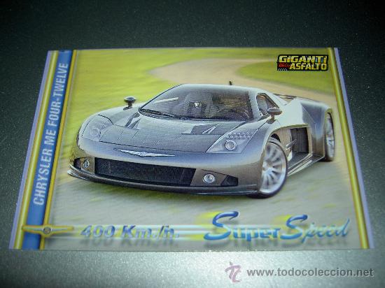 Trading Cards: CARD COCHE CHRYSLER ME FOUR-TWELVE N&ordm; 345 COLECCION DREAM CARS MUNDICROMO SPORT CROMOS