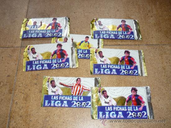 Trading cards: 7 SOBRES CARTAS LIGA 2001 2002 LAS FICHAS DE LA LIGA NUEVAS SIN ABRIR