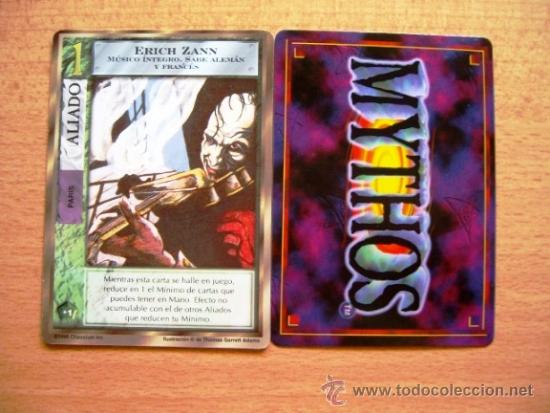 Trading Cards: Carta MYTHOS, ALIADO: ERICH ZANN, MUSICO INTEGRO (PARIS)