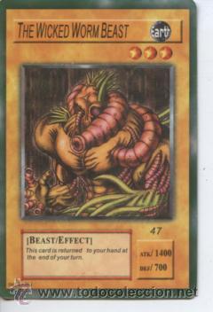 trading card . yu-gi.oh . the wicked worm beast - Buy Antique