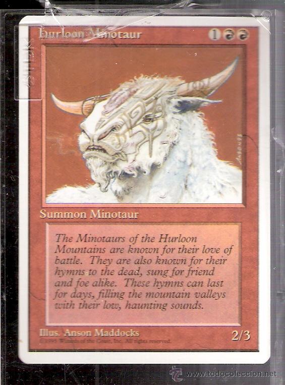Trading cards: Hurloon Minotaur. Summon Minotaur. Magic. The Gathering. Deckmaster. - Foto 1