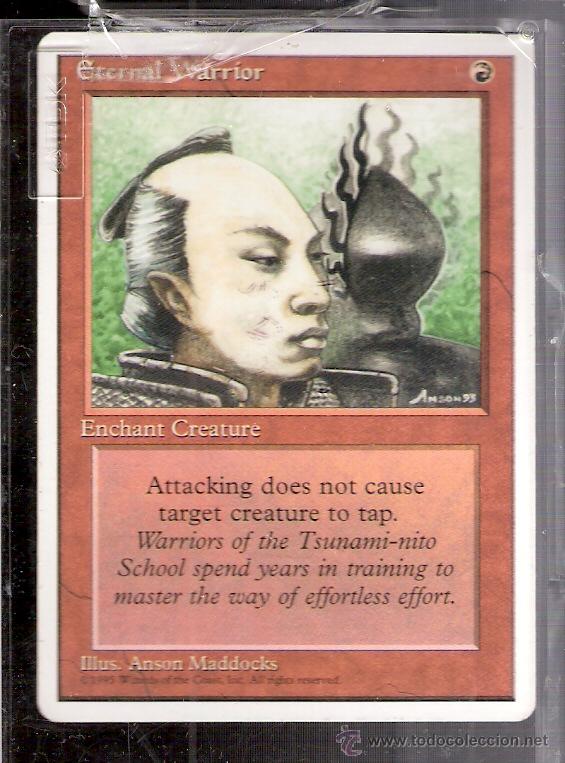 Trading Cards: Eternal Warrior. Enchant Creature. Magic. The Gathering. Deckmaster.