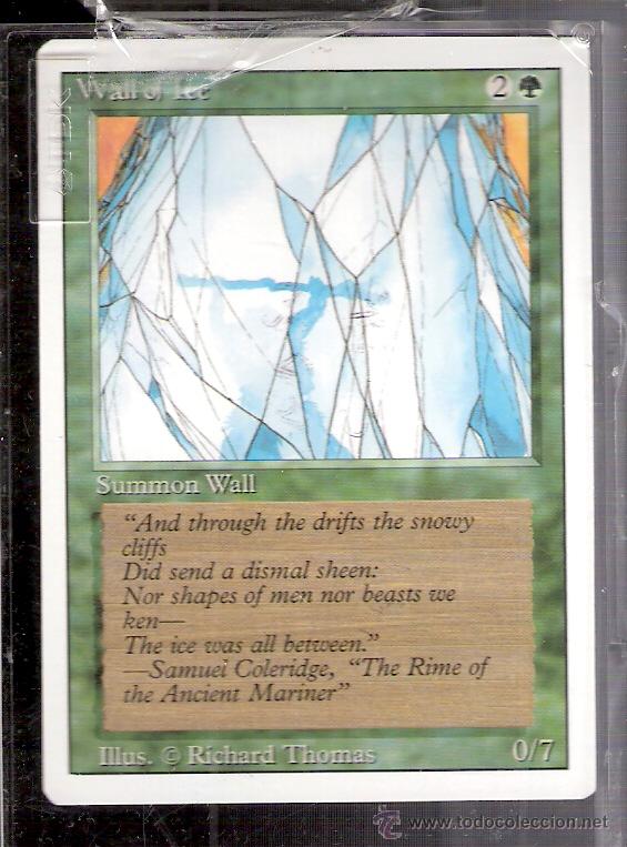 Trading cards: Wall of Ice. Summon Wall. Magic. The Gathering. Deckmaster. - Foto 1