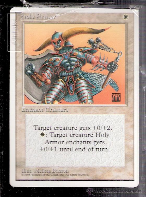 Trading Cards: Holy Armor. Enchant creature. Magic. The Gathering. Deckmaster.