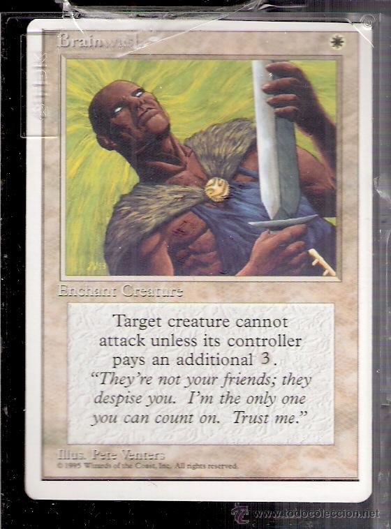 Trading Cards: Brainwash. Enchant creature. Magic. The Gathering. Deckmaster.