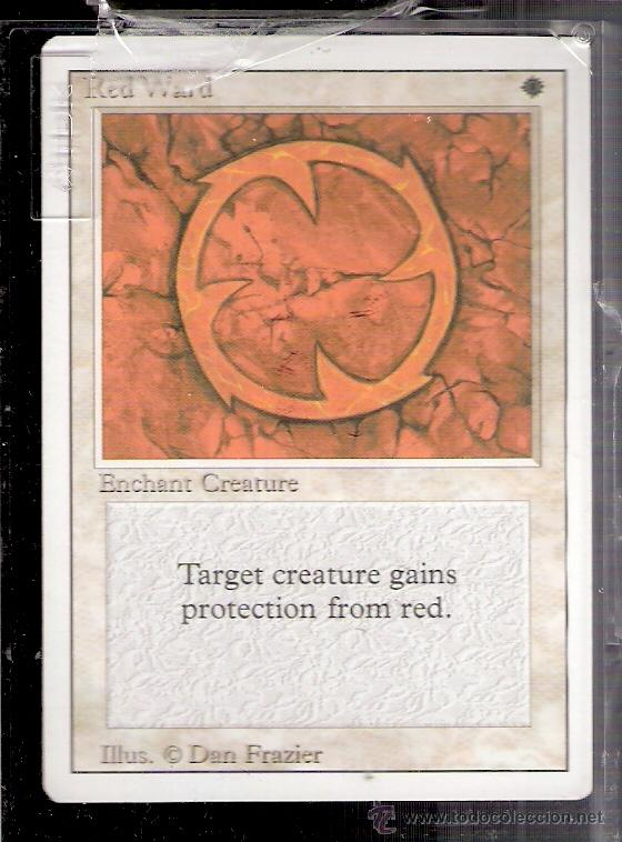 Trading Cards: Red Ward. Enchant creature. Magic. The Gathering. Deckmaster.