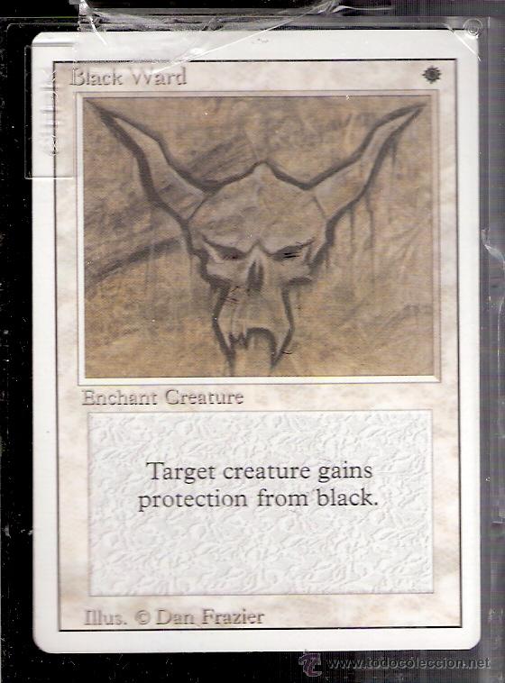 Trading Cards: Black Ward. Enchant creature. Magic. The Gathering. Deckmaster.