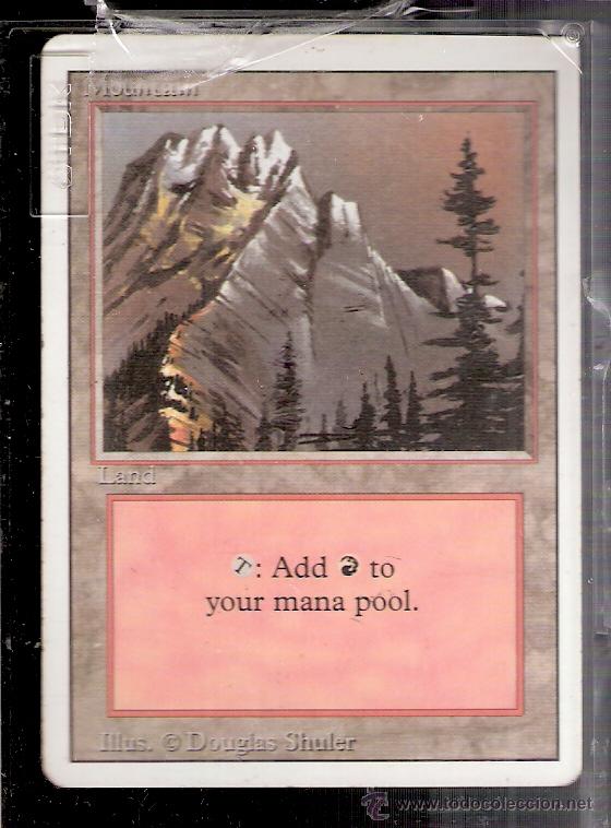 Cartes à Échanger: Mountain. Land. Magic. The Gathering. Deckmaster.