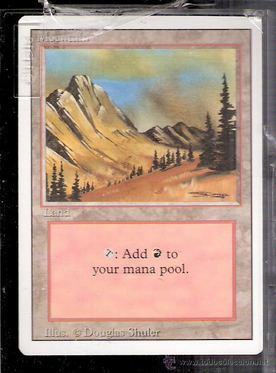 Cartes à Échanger: Mountain. Land. Magic. The Gathering. Deckmaster.