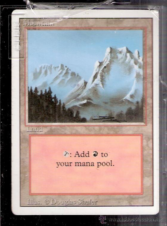 Cartes à Échanger: Mountain. Land. Magic. The Gathering. Deckmaster.
